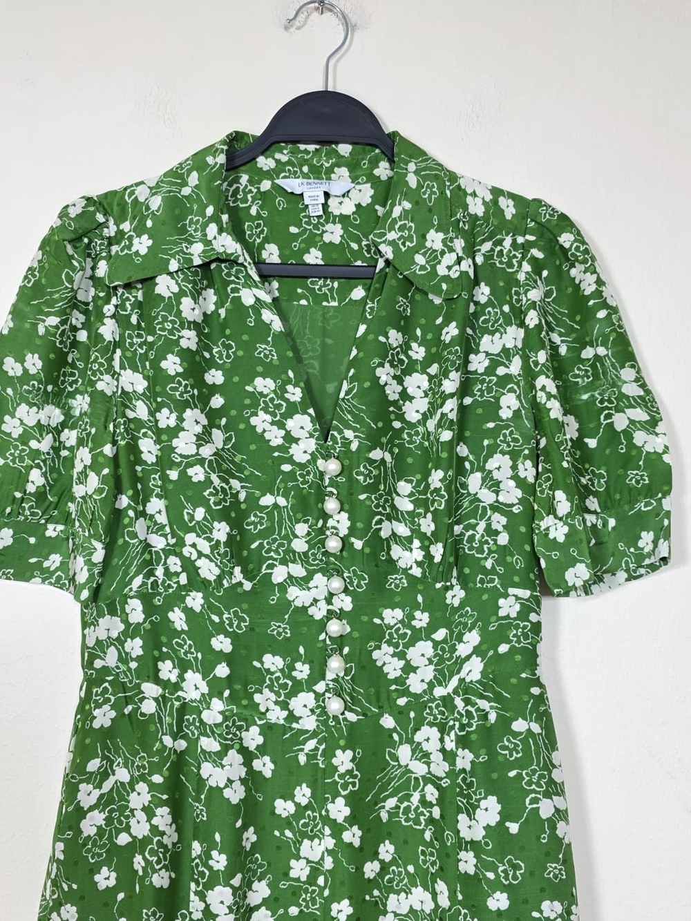 L.K. BENNETT SILK SOPHIE WILDFLOWER DRESS SIZE 10 MSRP $675 - Picture 6 of 14